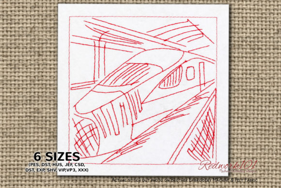 Driverless Metro Train in a Station Embroidery Review