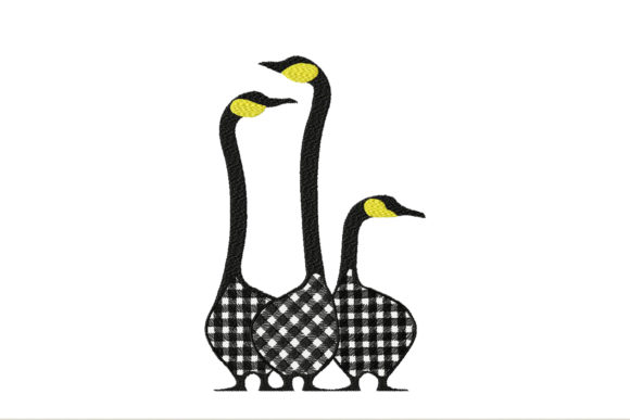 Farm Black and White Geese Embroidery Review