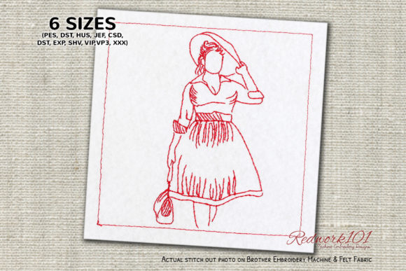Vintage Woman with Hat and Bag Review